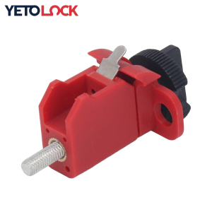 Miniature circuit breaker lockout pin out wide