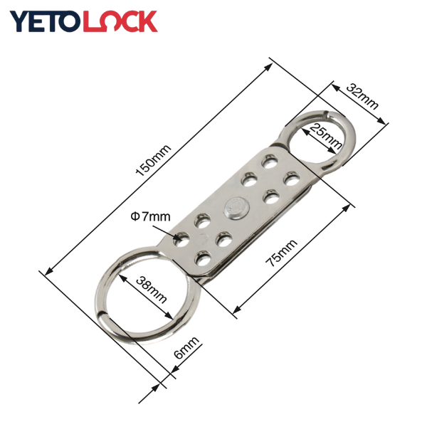 aluminum lockout hasp silver