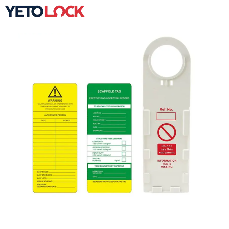 Étiquette de Support de Sécurité pour Échafaudage en Plastique 310mmx92mm