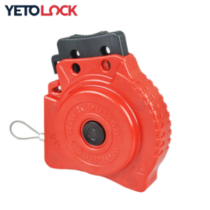 retractable cable lockout red