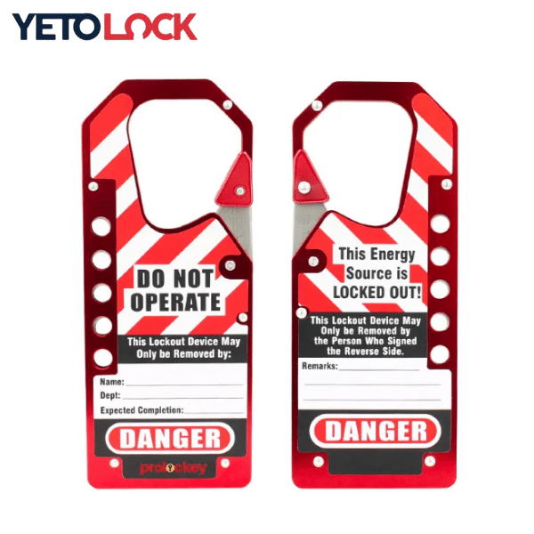 Security Label Aluminum Isolation Lockout Hasp 73mm x 178mm